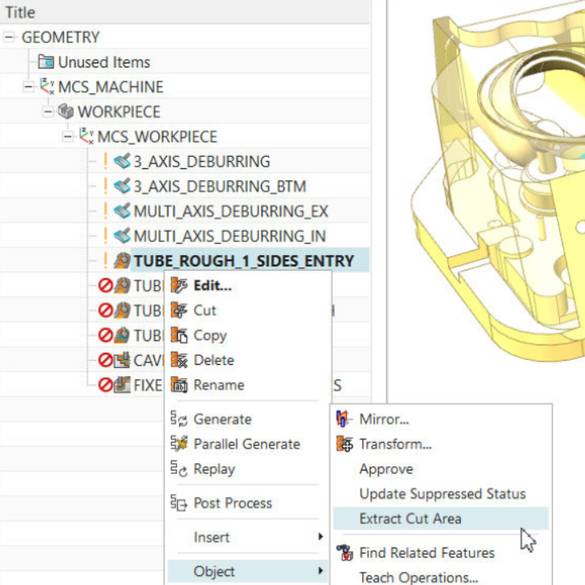 Extract Operation Cut Area (siemens.com)