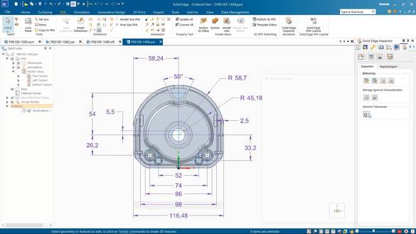 Solid Edge 2023 Inspector