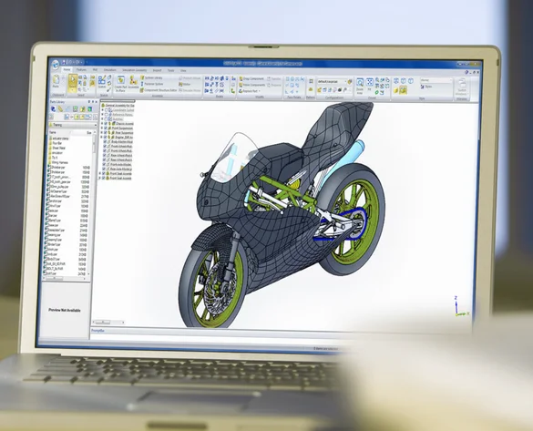 Laptopscherm met motor